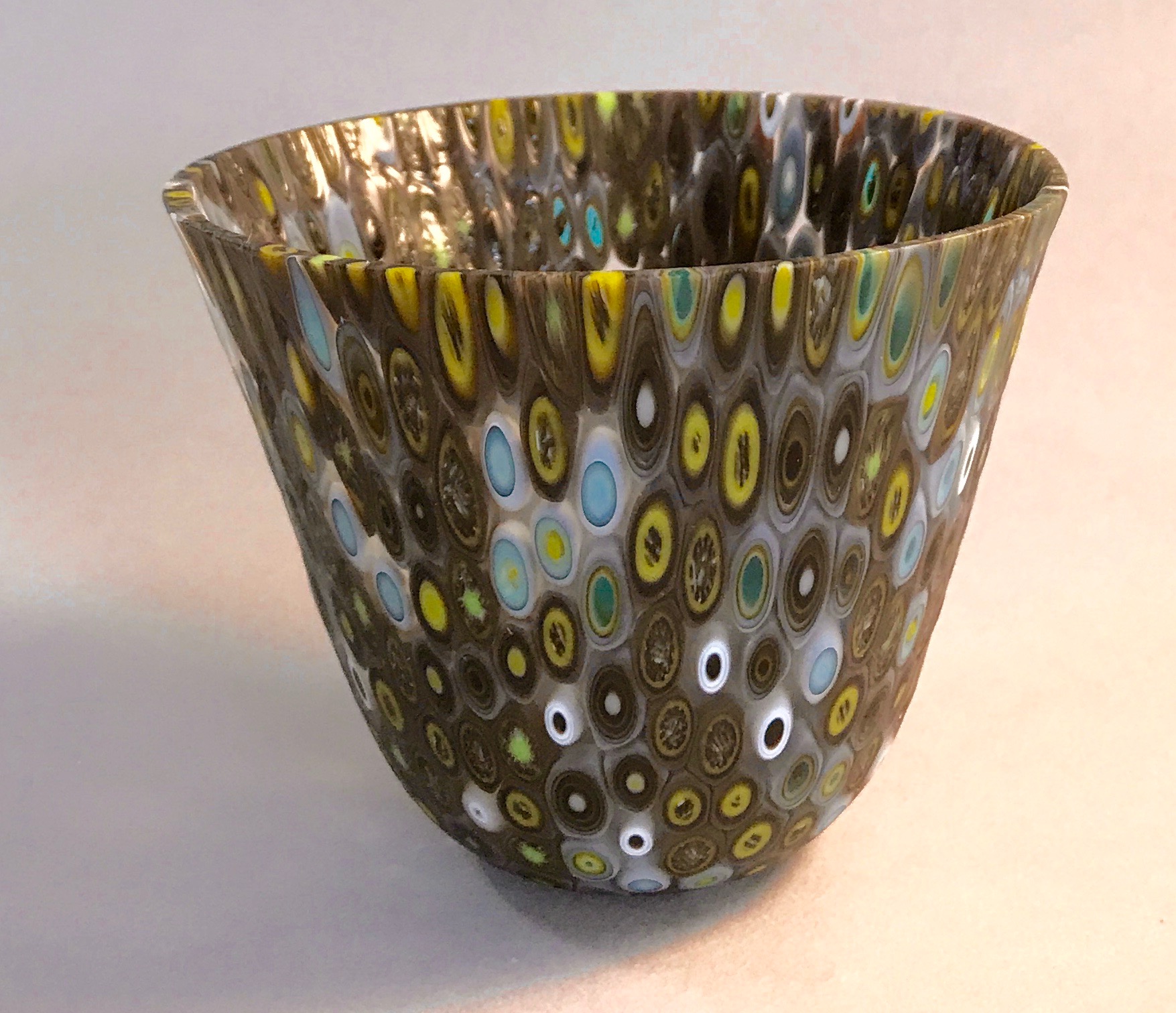 Murrine Glass bowl - green and turquoise